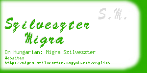 szilveszter migra business card